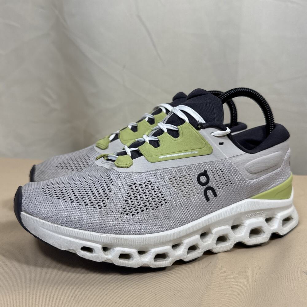 On Cloud Stratus Womens 7.5 Running Shoes Gray Green CloudTec Athletic Sneakers